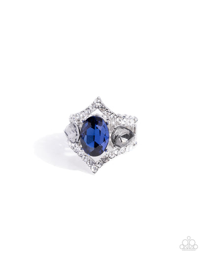 Bow Down to Dazzle - blue - Paparazzi ring