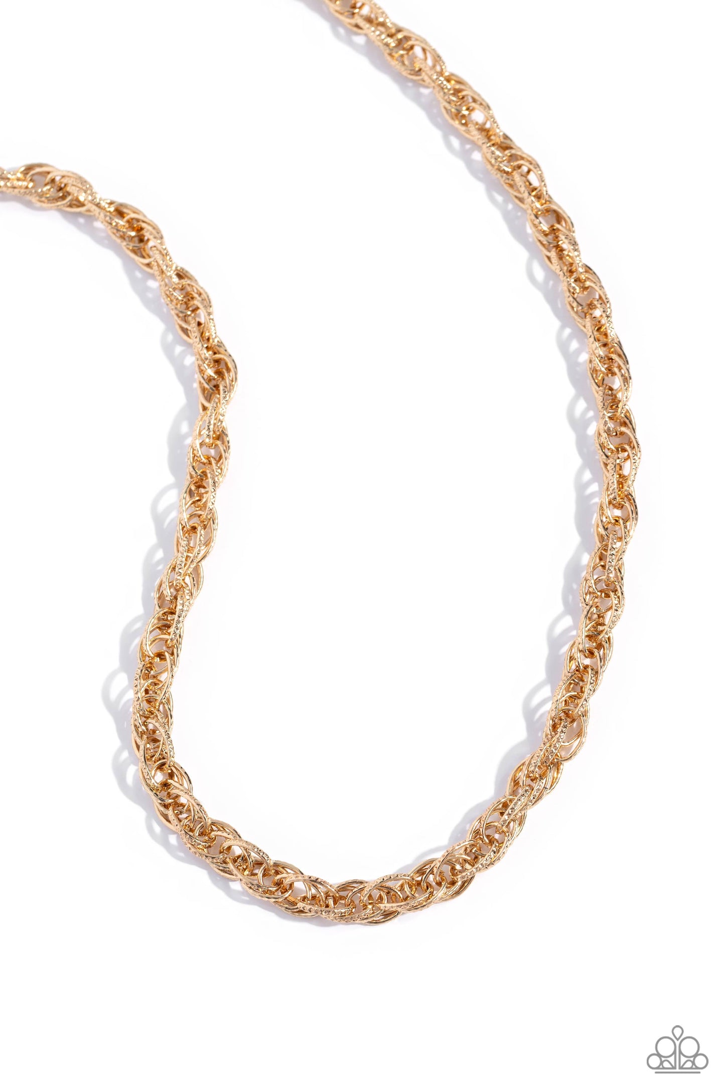 Braided Ballad - gold - Paparazzi necklace