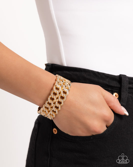 Braided Bandit - gold - Paparazzi bracelet