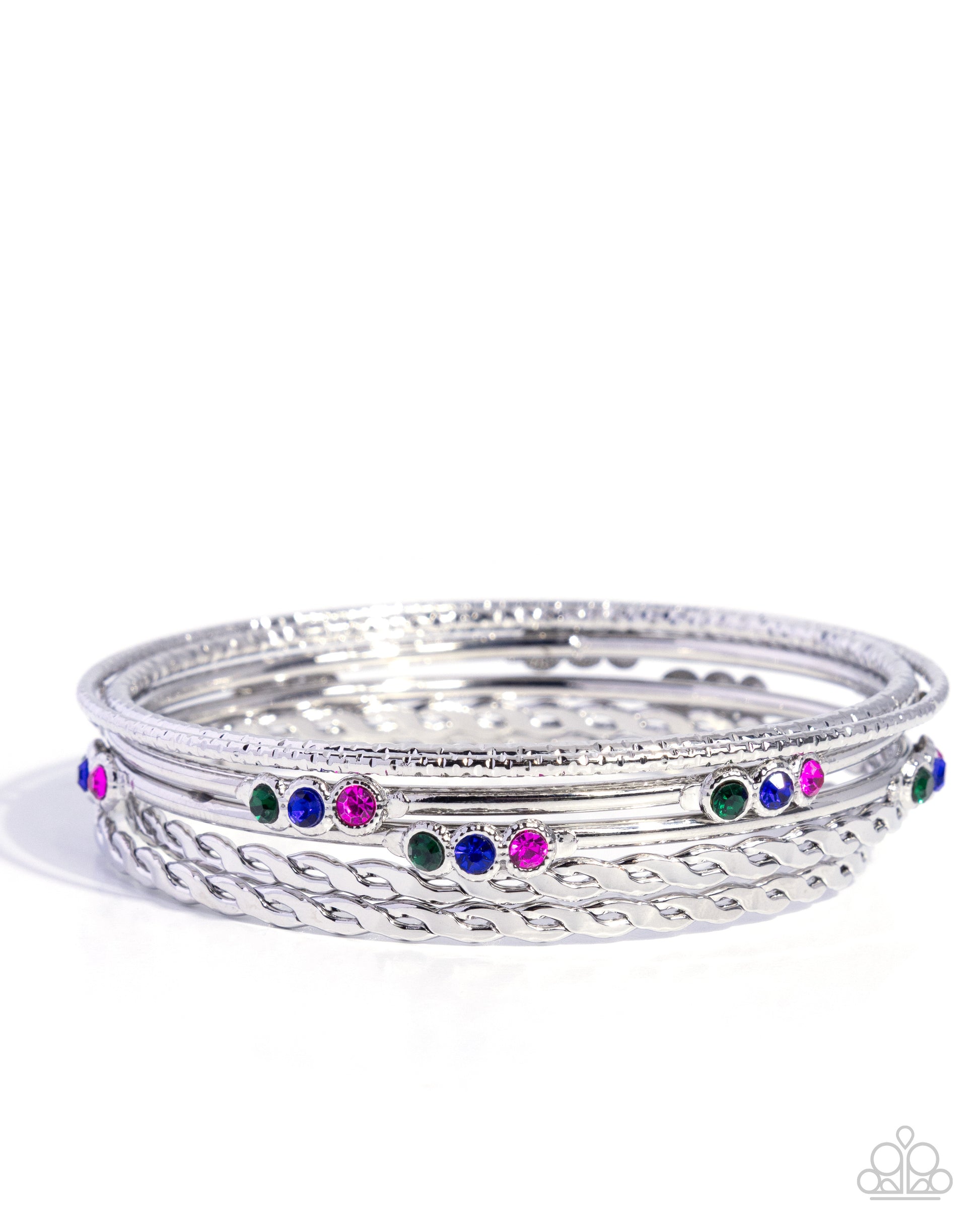 Braided Bangle - multi - Paparazzi bracelet