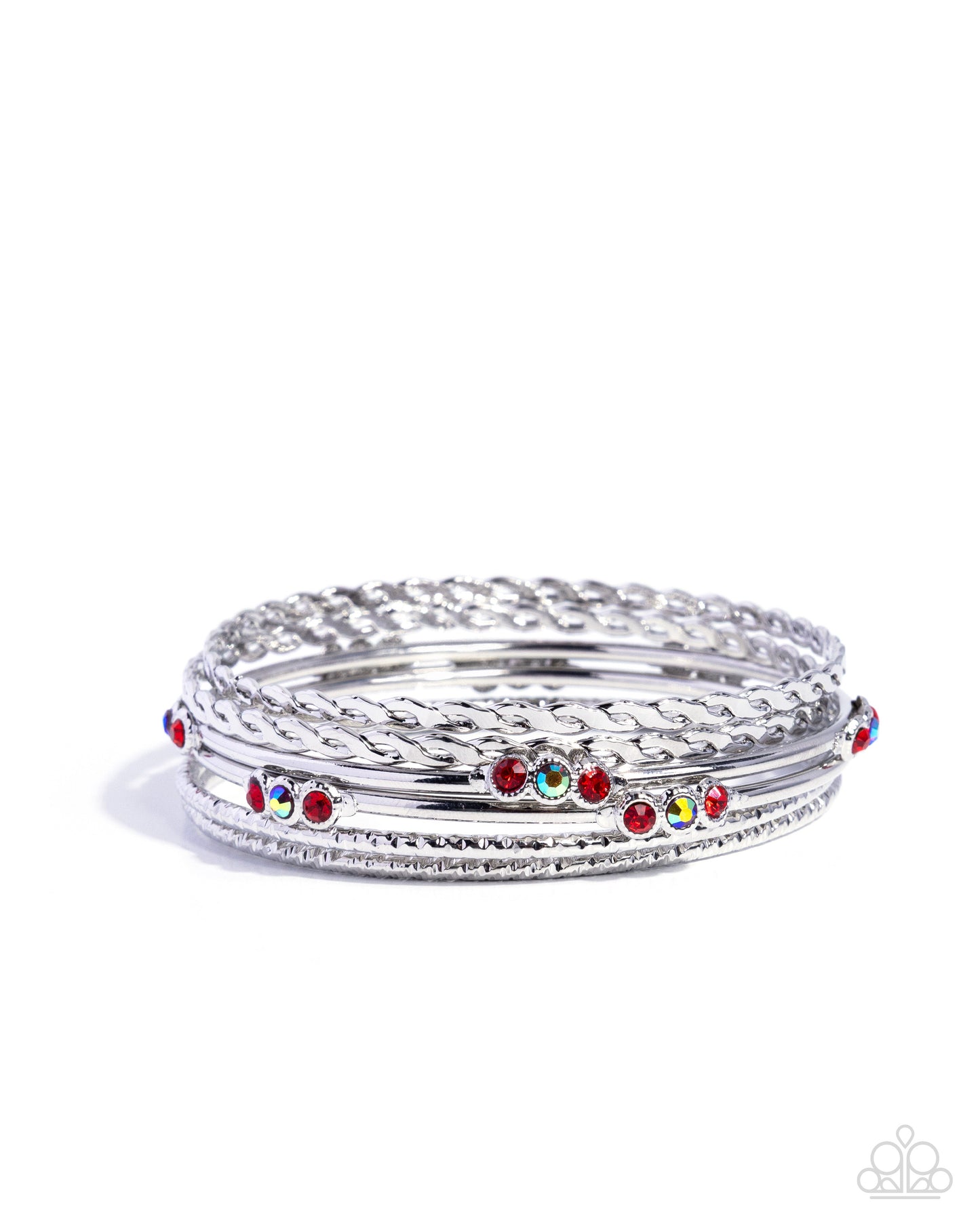 Braided Bangle - red - Paparazzi bracelet