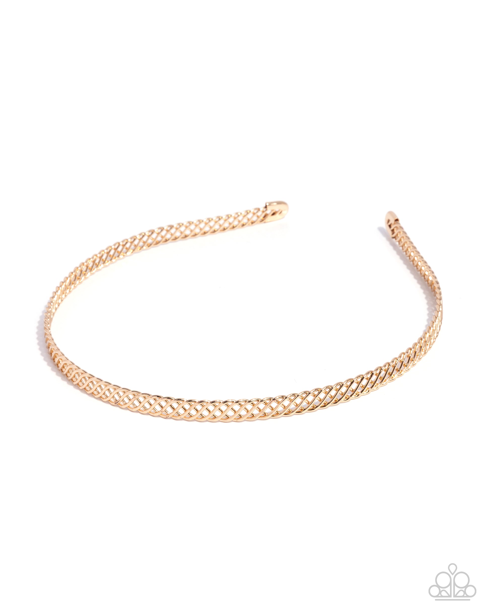 Braided Behavior - gold - Paparazzi headband
