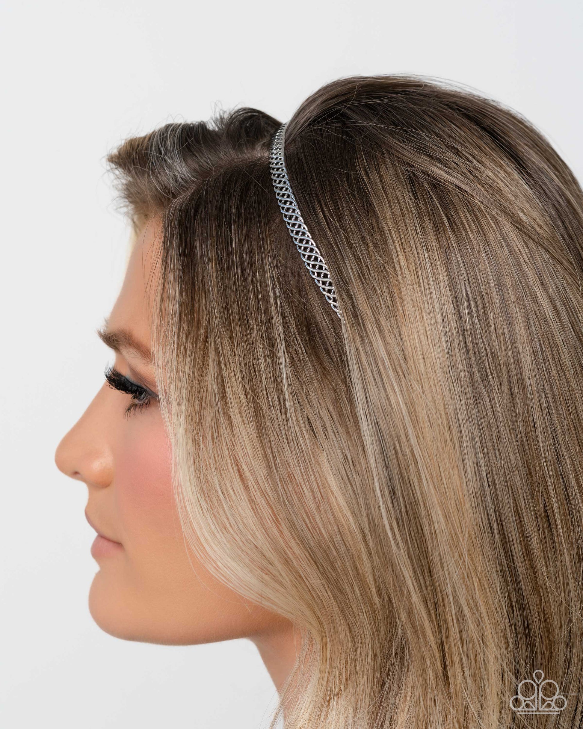 Braided Behavior - silver - Paparazzi headband
