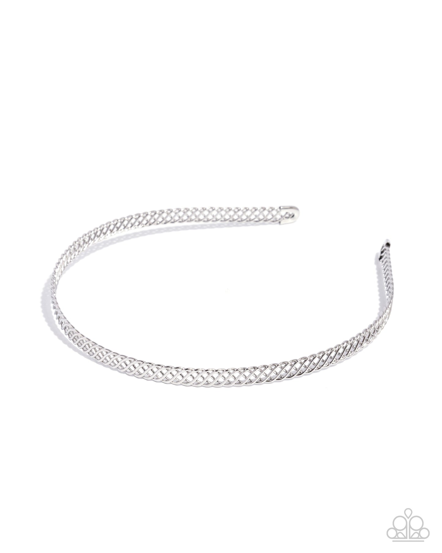 Braided Behavior - silver - Paparazzi headband