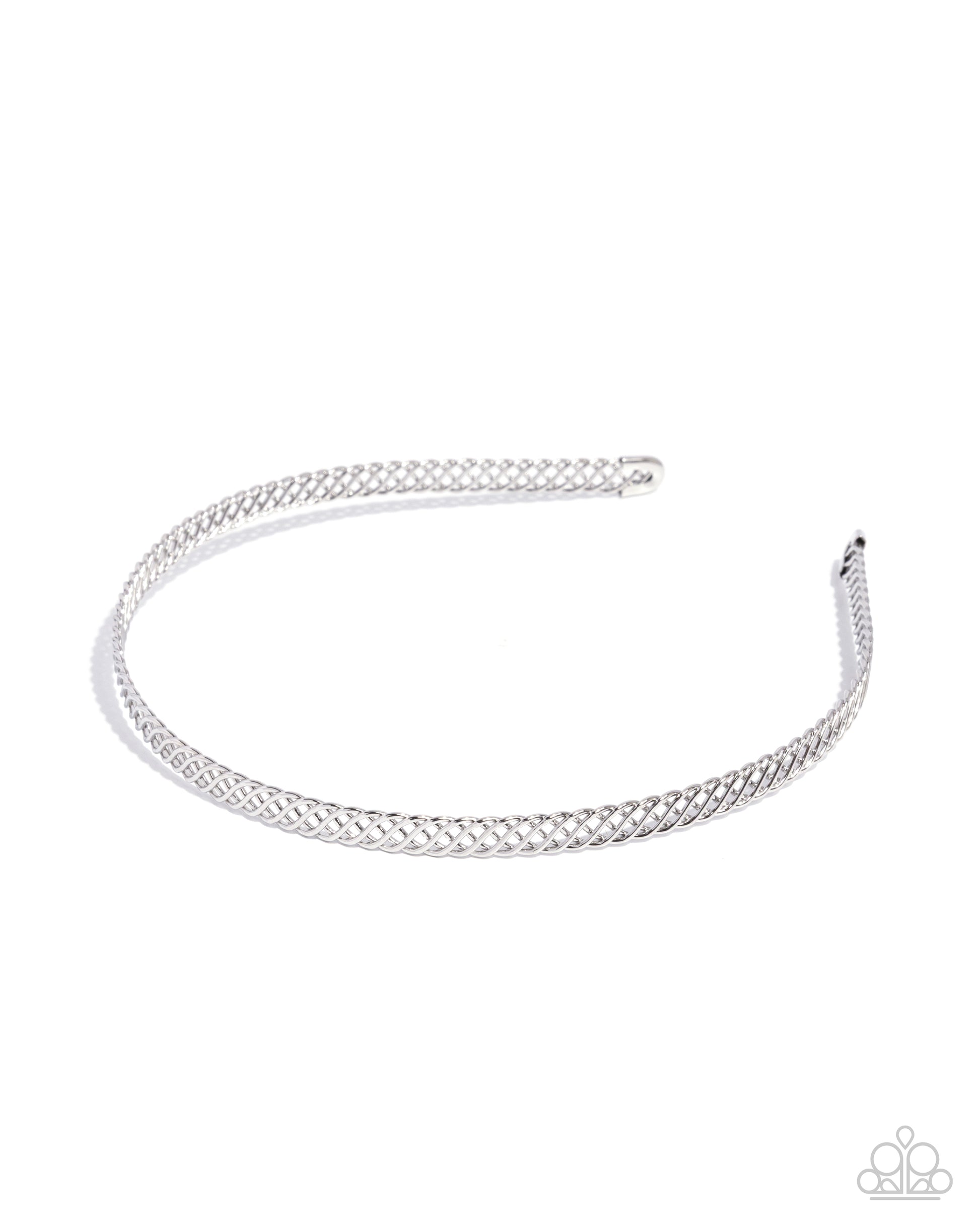 Braided Behavior - silver - Paparazzi headband