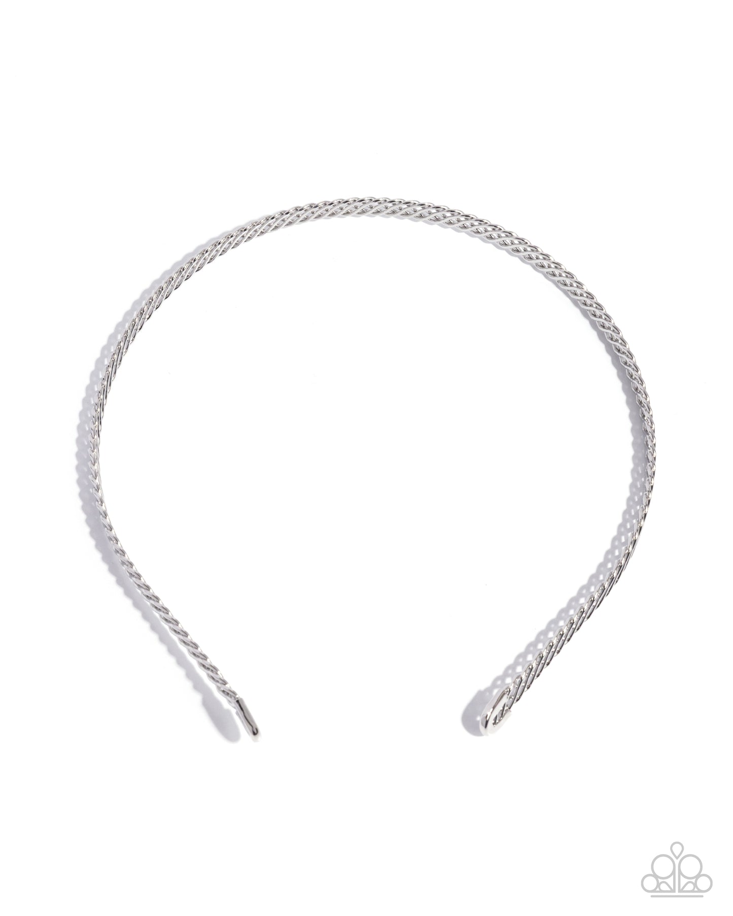 Braided Behavior - silver - Paparazzi headband