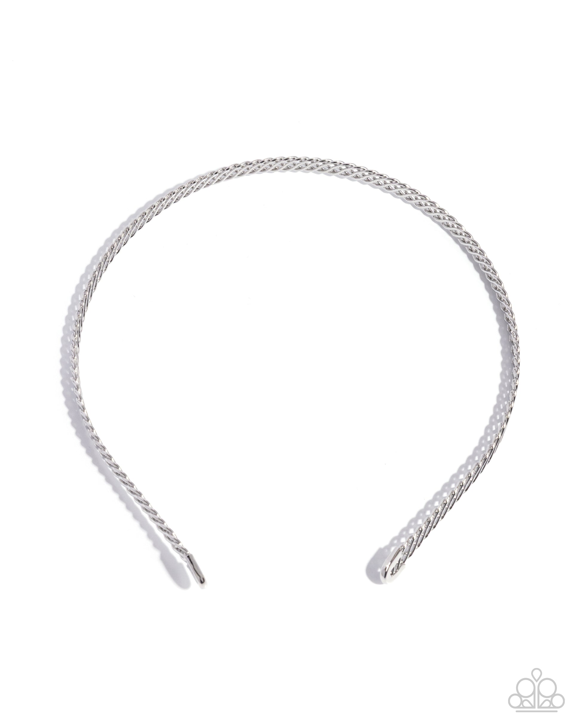 Braided Behavior - silver - Paparazzi headband