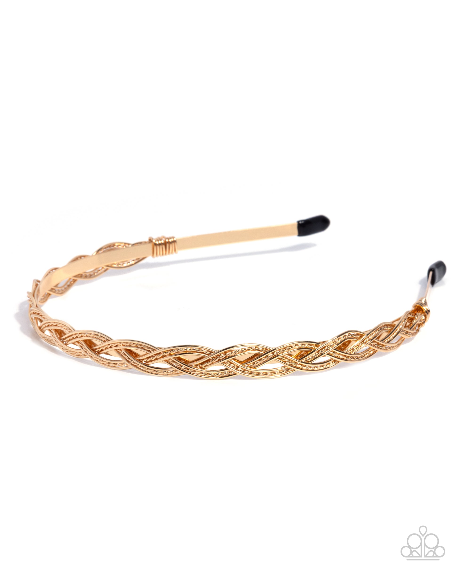 Braided Boarding School - gold - Paparazzi headband