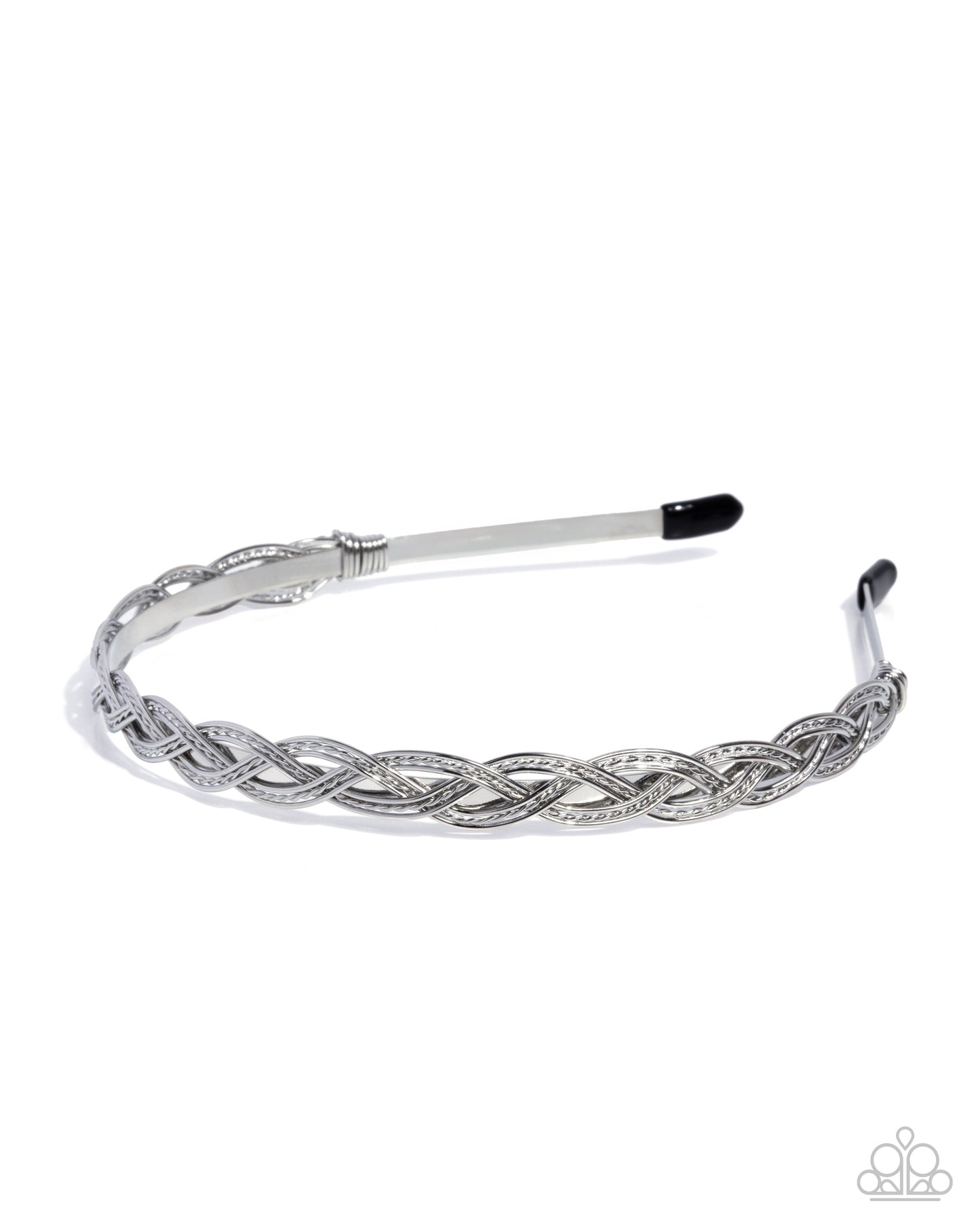 Braided Boarding School - silver - Paparazzi headband