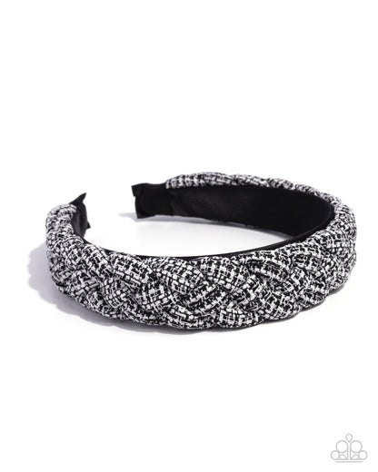 Braided Bombshell - black - Paparazzi headband