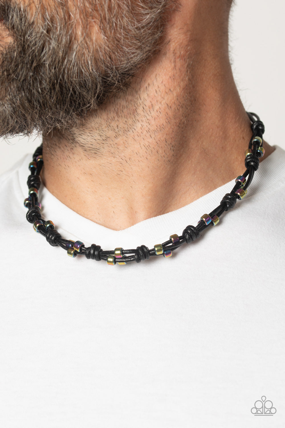 Leather Necklace with Cross Pendant Double Layers Braided Tribal Mens  Necklace - Helia Beer Co
