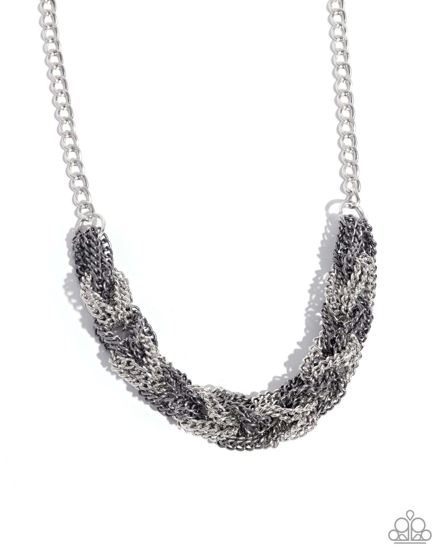 Braided Breakthrough - silver - Paparazzi necklace