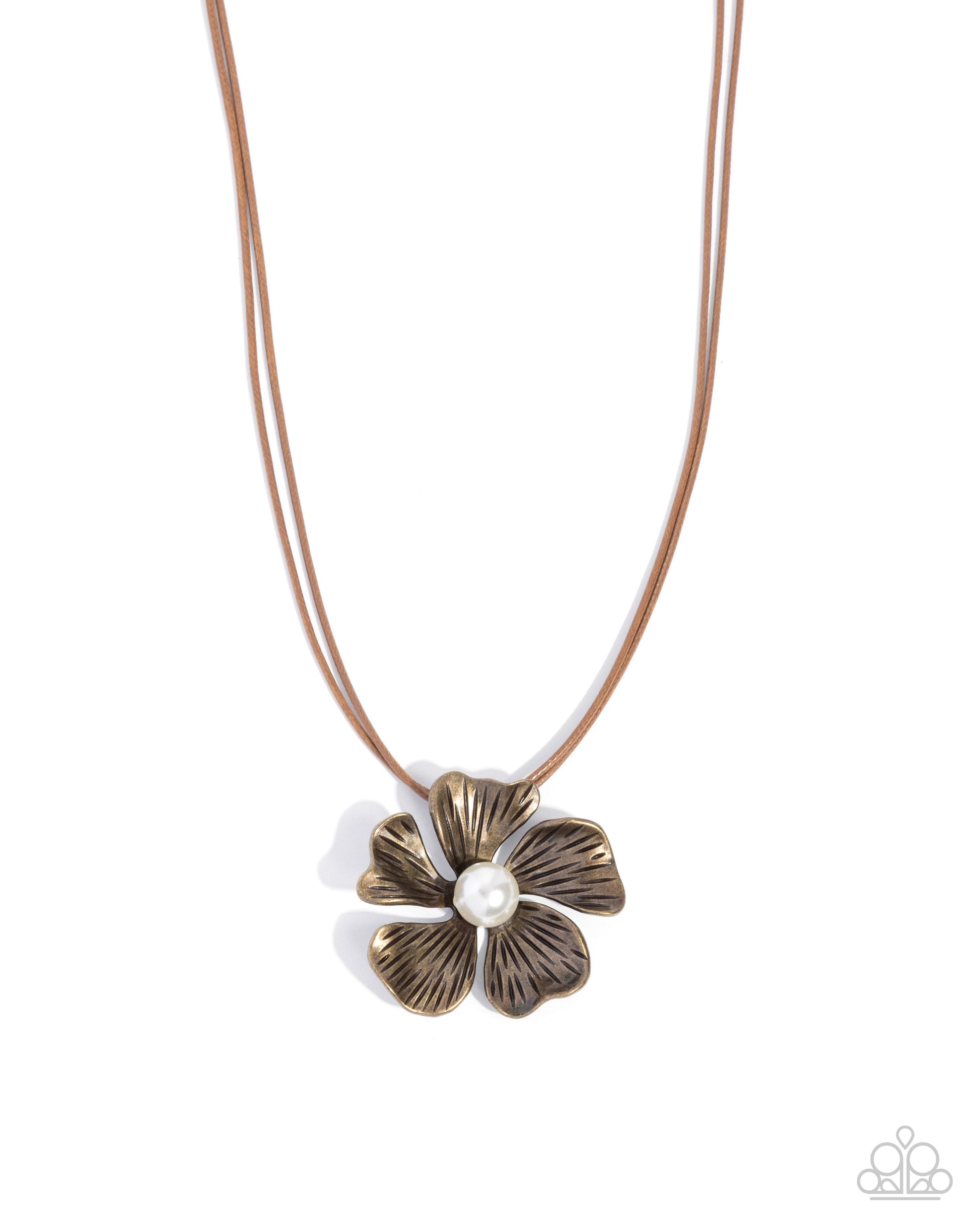 Brazen Bloom - brass - Paparazzi necklace