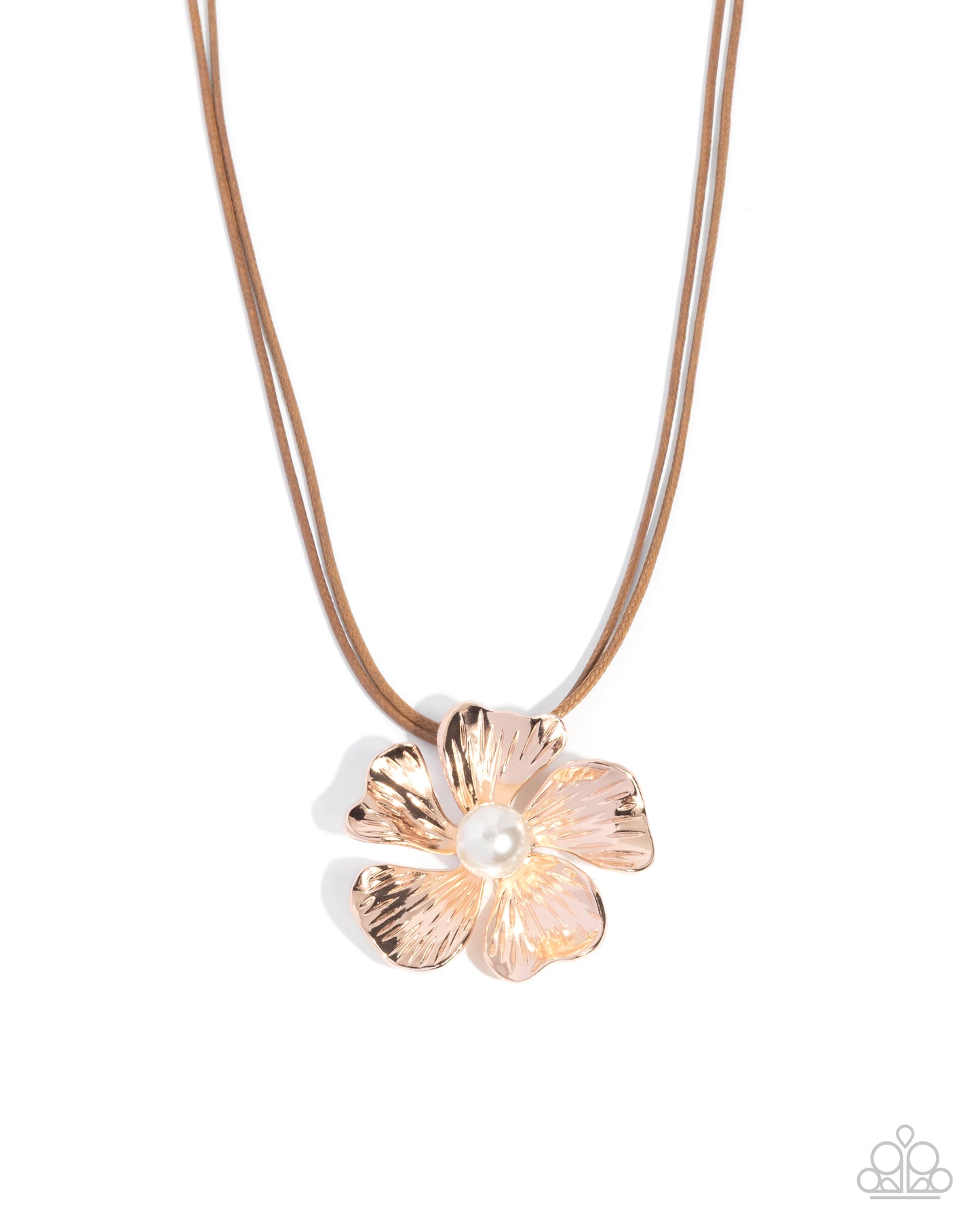 Brazen Bloom - rose gold - Paparazzi necklace