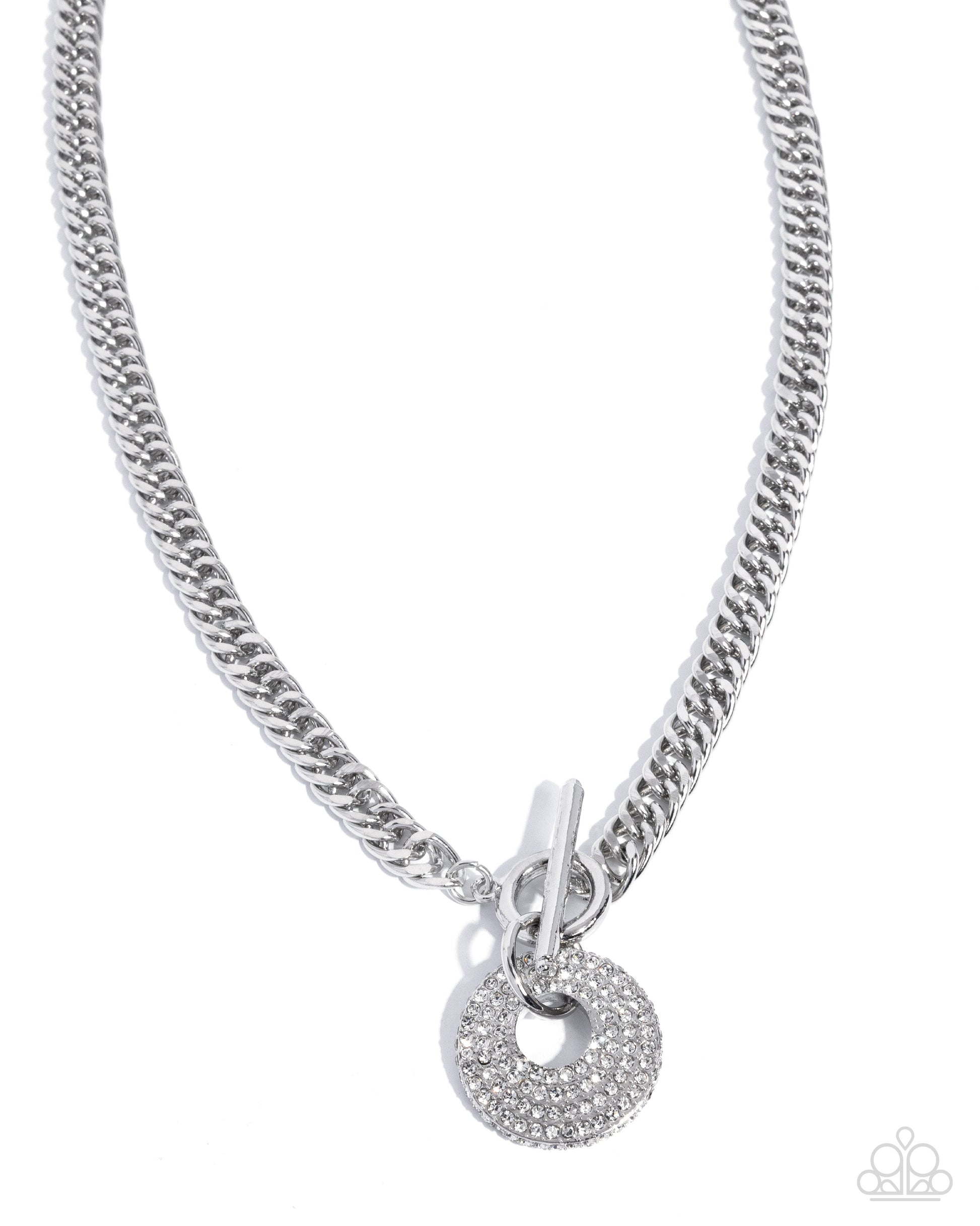 Breathlessly Bold - white - Paparazzi necklace