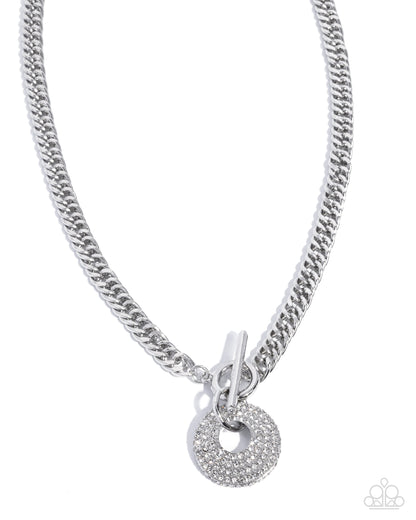 Breathlessly Bold - white - Paparazzi necklace