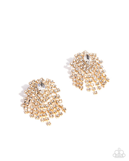 Breathtaking Ballad - gold - Paparazzi earrings