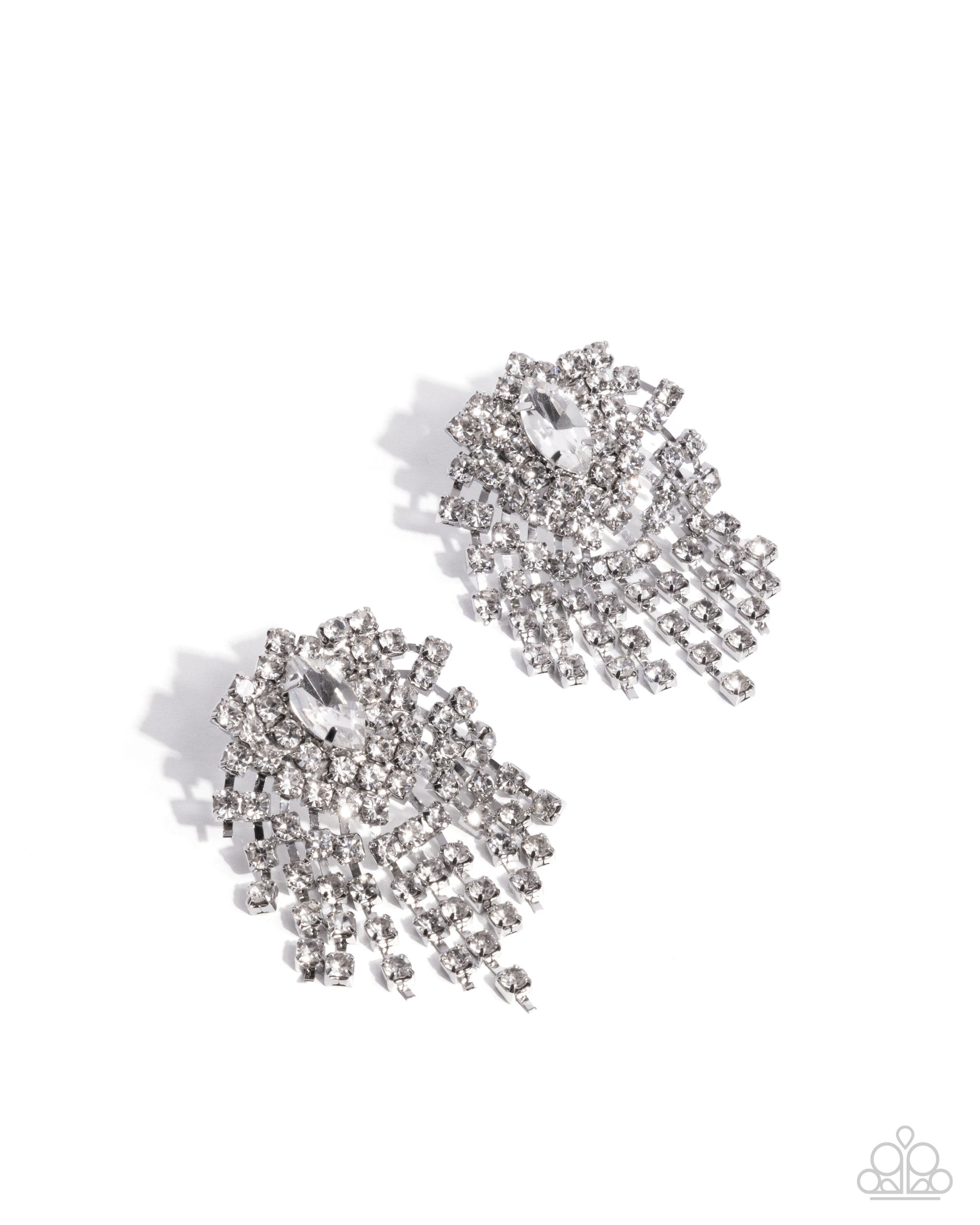 Breathtaking Ballad - white - Paparazzi earrings