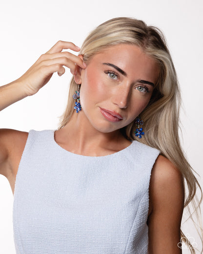 Breathtaking Bloom - blue - Paparazzi earrings