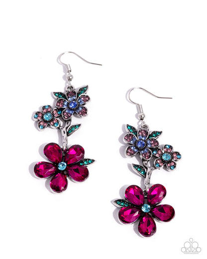 Breathtaking Bloom - multi - Paparazzi earrings