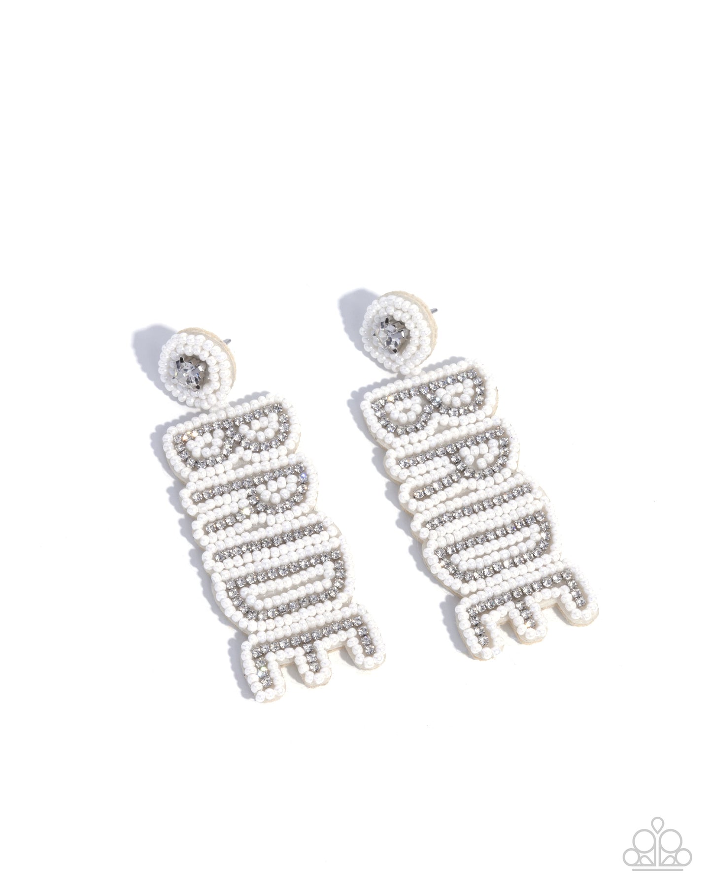 Bridal Beading - white - Paparazzi earrings