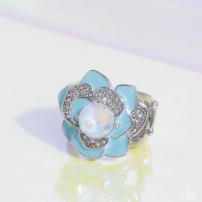 Bridging Bling - blue - Paparazzi ring