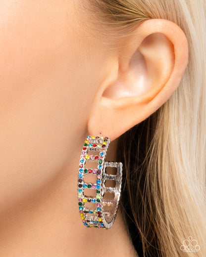 Bridging Brilliance - multi - Paparazzi earrings