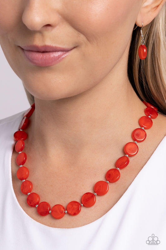 Bright Backdrop - red - Paparazzi necklace