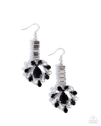 Bright Balance - black - Paparazzi earrings
