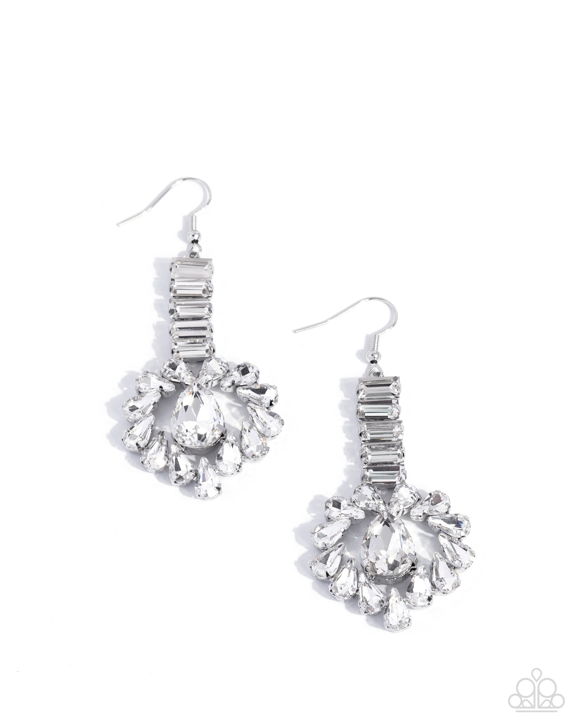 Bright Balance - white - Paparazzi earrings