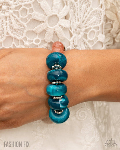 Bright Broadcast - blue - Paparazzi bracelet