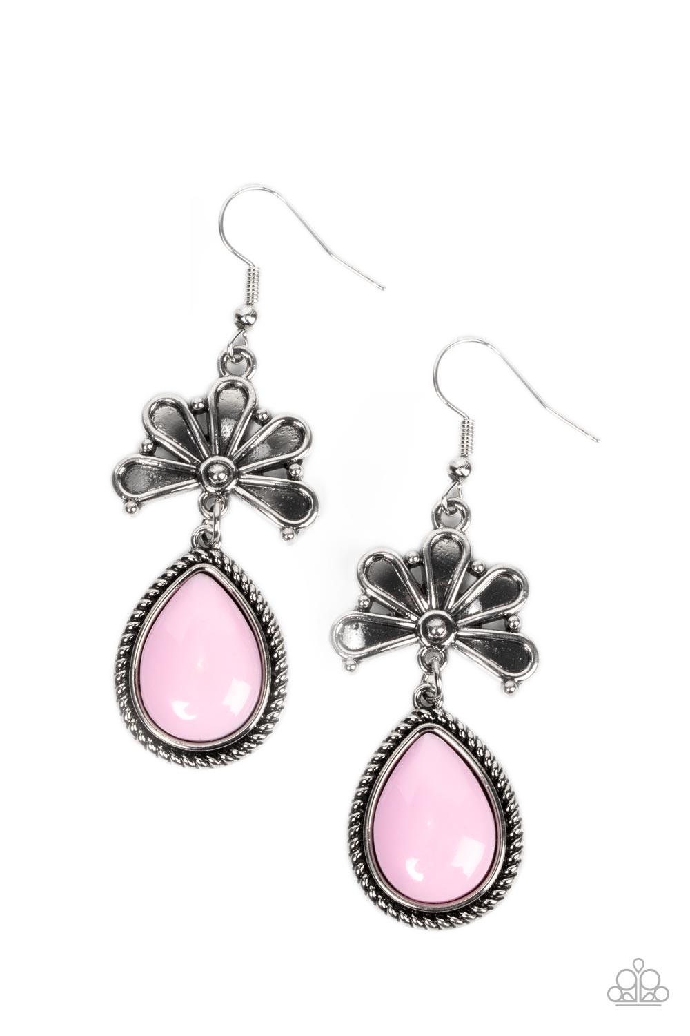 Brightly Blooming - pink - Paparazzi earrings