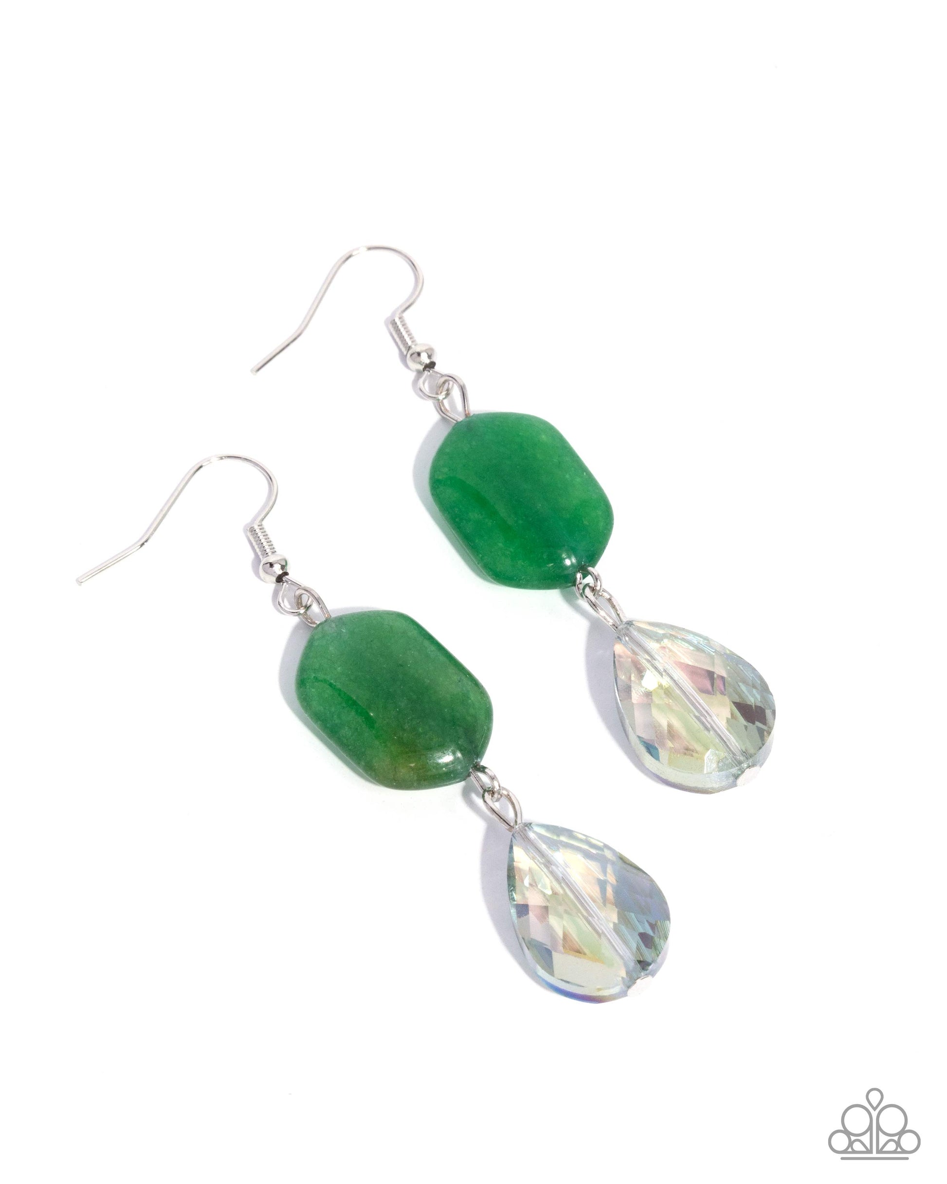 Brilliant Beauty Queen - green - Paparazzi earrings