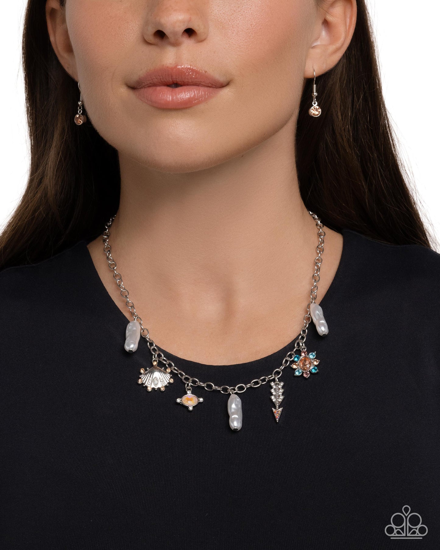 Broaching Beauty - orange - Paparazzi necklace