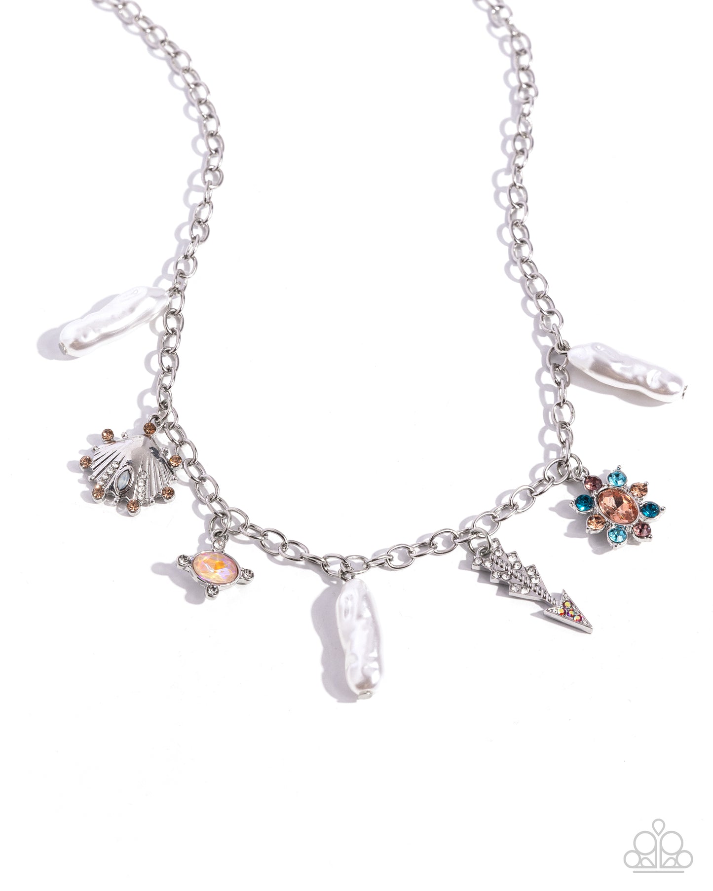 Broaching Beauty - orange - Paparazzi necklace