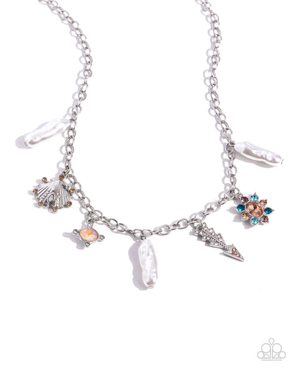 Broaching Beauty - orange - Paparazzi necklace