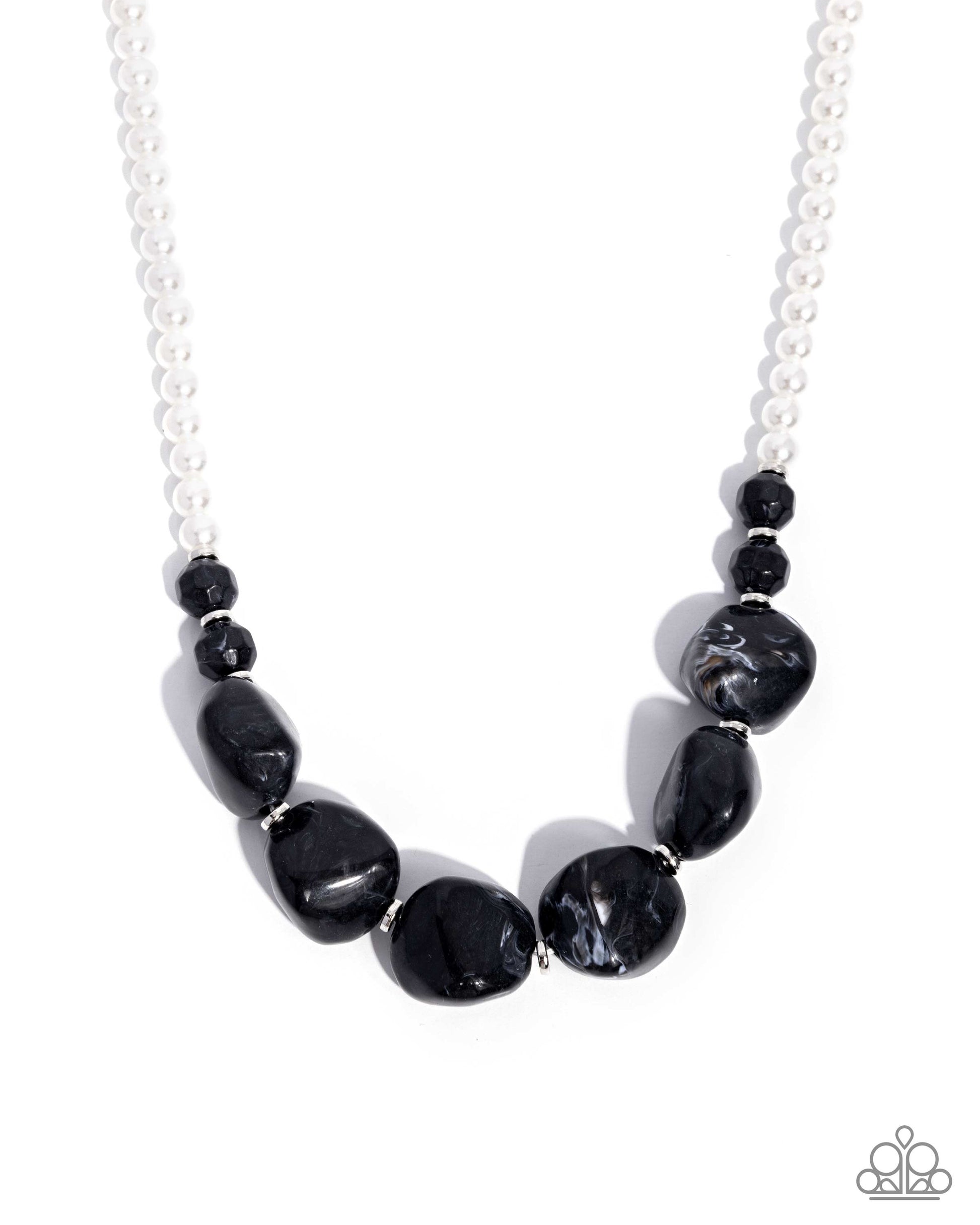 Bubbly Backstage - black - Paparazzi necklace