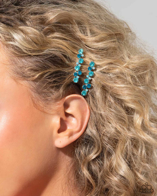 Bubbly Ballroom - blue - Paparazzi hair clip