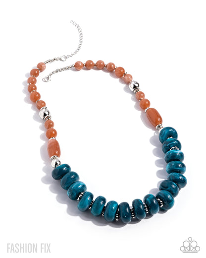 Bubbly Broadcast - blue - Paparazzi necklace