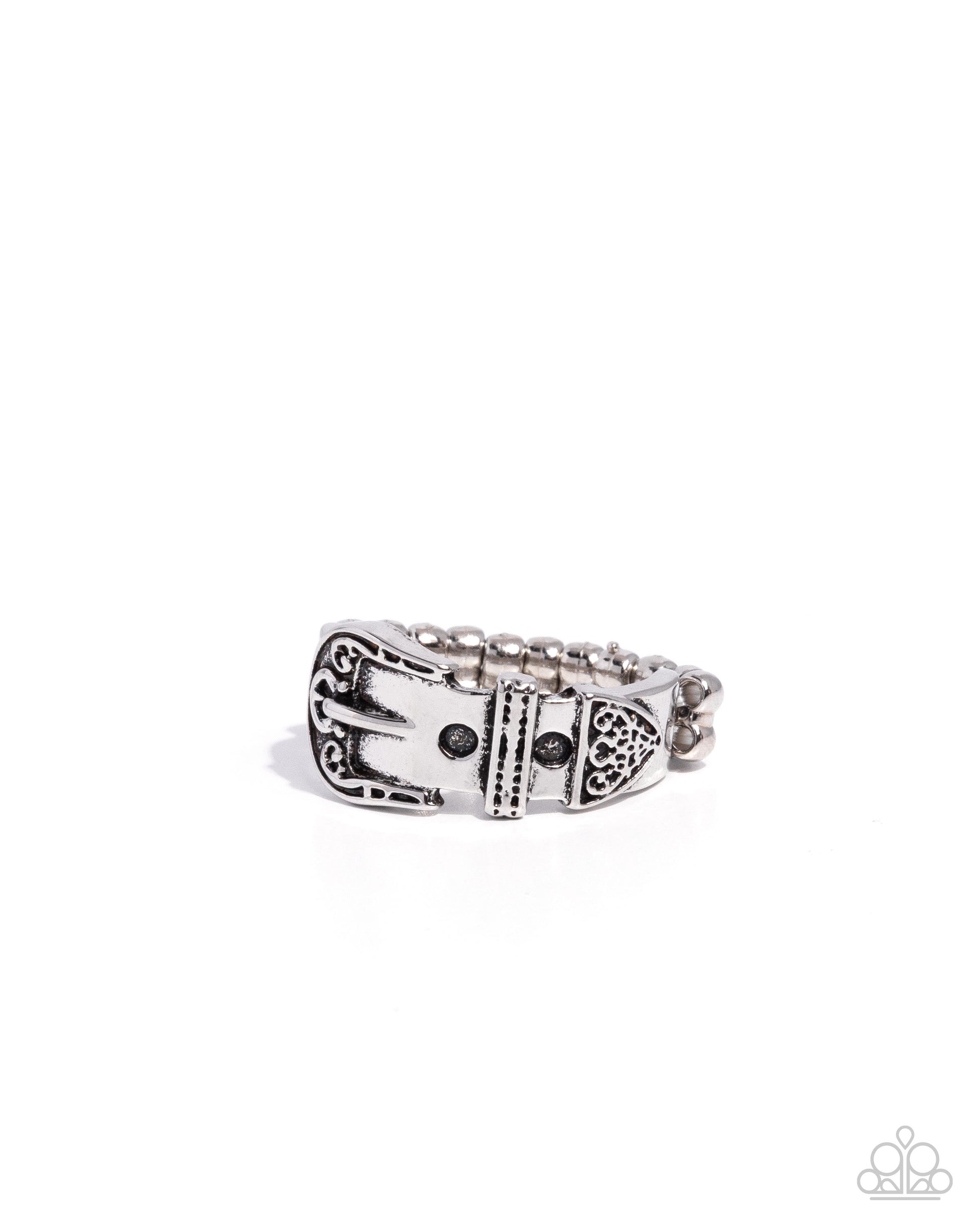Buckle Bravado - silver - Paparazzi ring