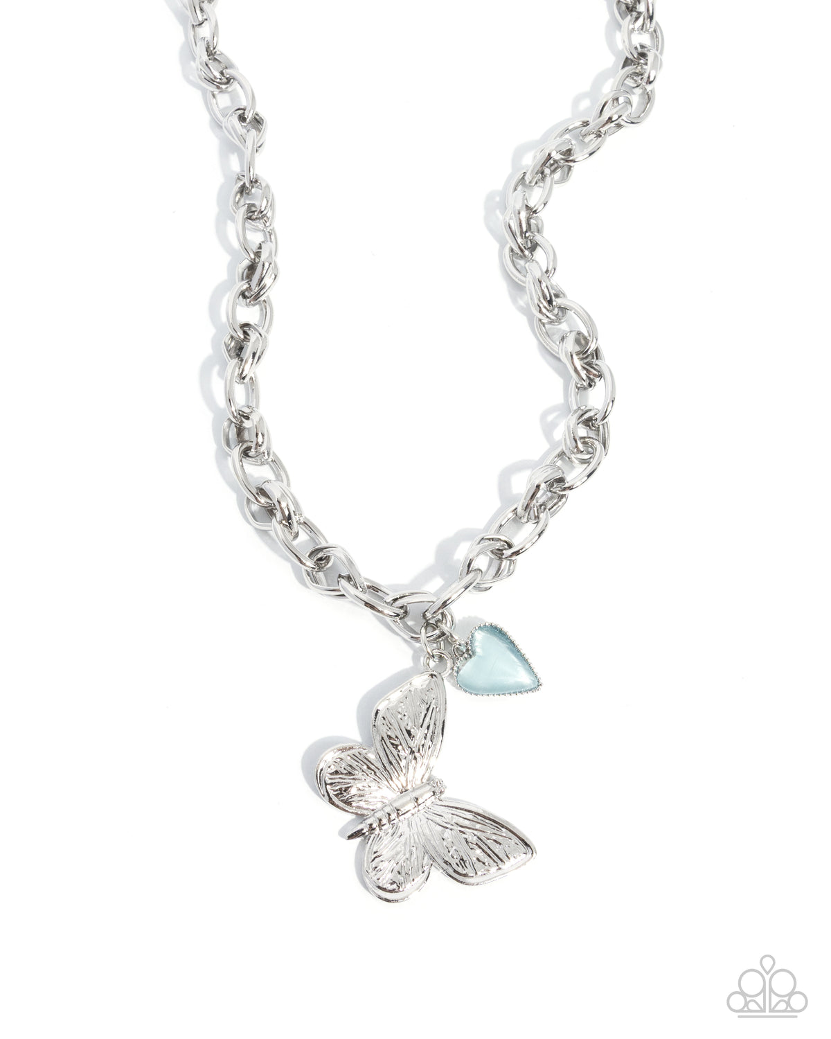 Budget Butterfly - blue - Paparazzi necklace