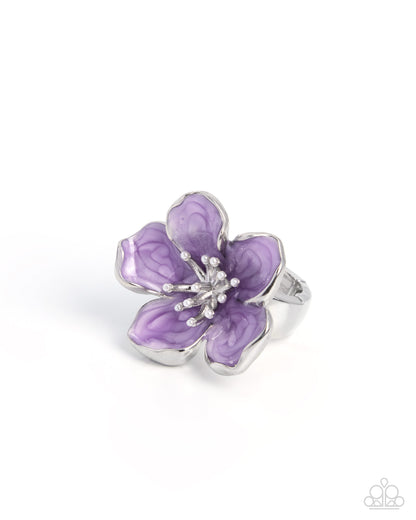Building Bloom - purple - Paparazzi ring