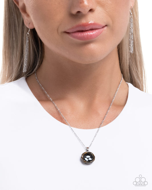 Building a Nest - blue - Paparazzi necklace