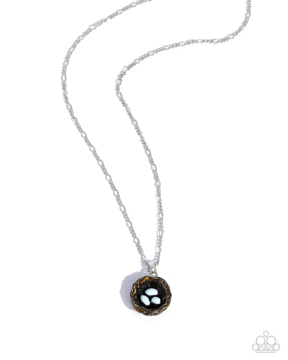 Building a Nest - blue - Paparazzi necklace