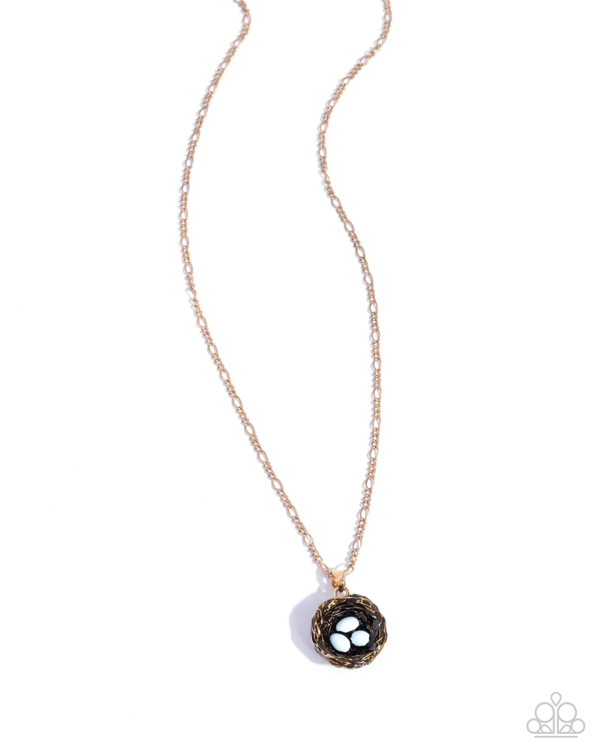 Building a Nest - gold - Paparazzi necklace