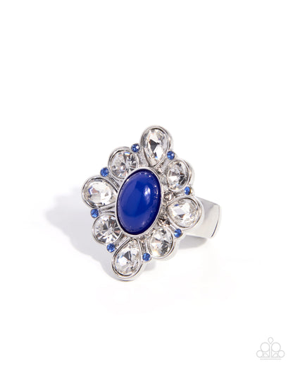 Bursting Bloom - blue - Paparazzi ring