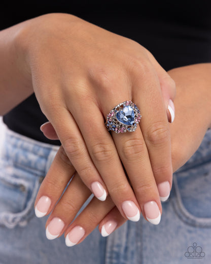 Bursting with Beauty - blue - Paparazzi ring