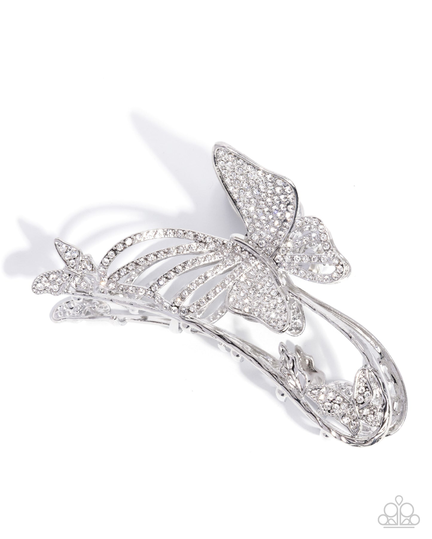 Butterfly Banter - white - Paparazzi hair clip