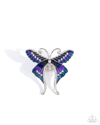 Butterfly Battalion - blue - Paparazzi ring