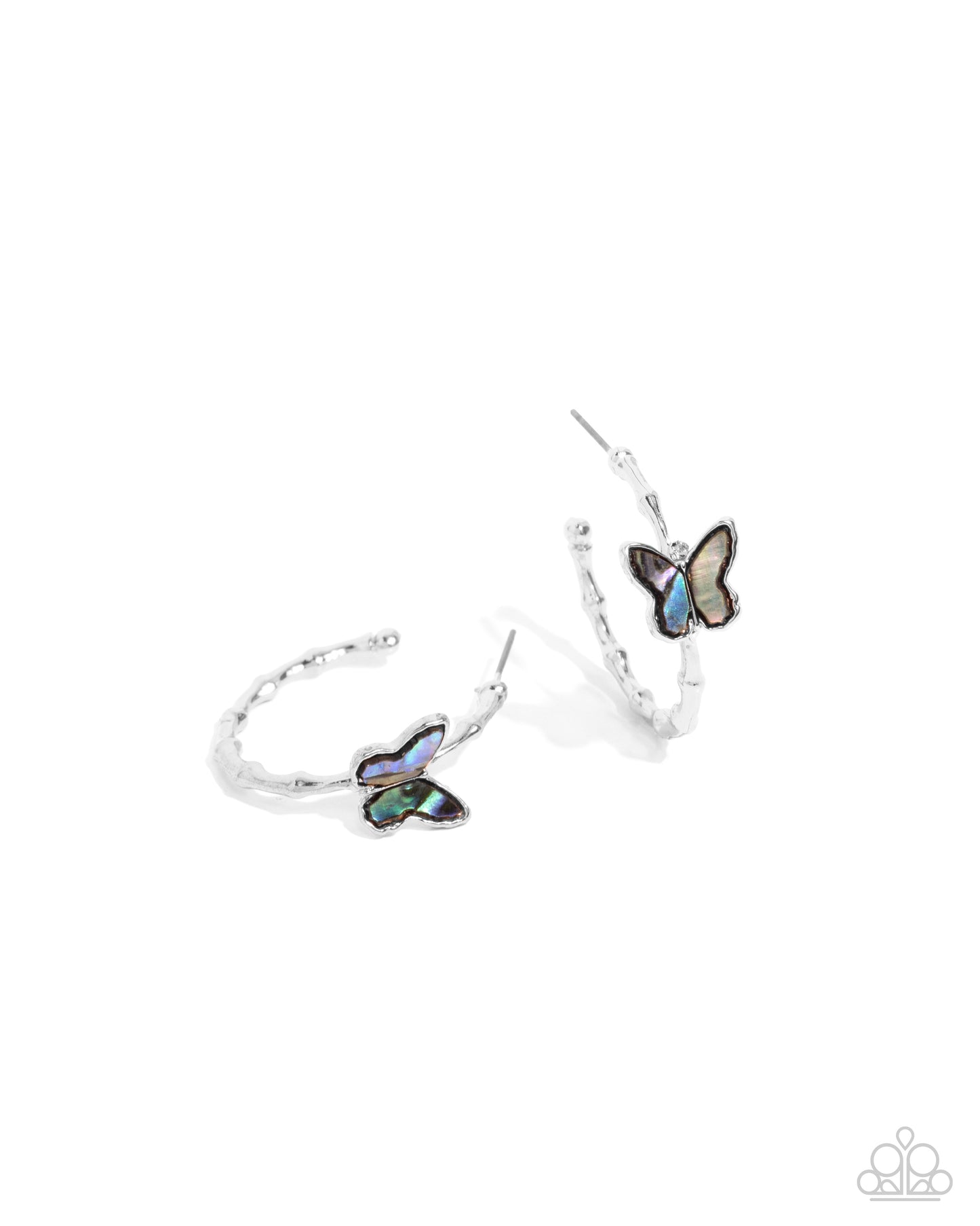 Butterfly Beginning - blue - Paparazzi earrings